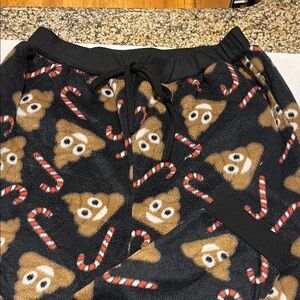 Fun Emoji and Candy Cane Pajama Pants